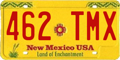 NM license plate 462TMX