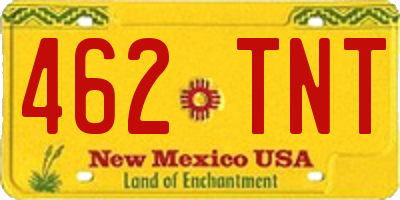 NM license plate 462TNT