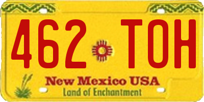 NM license plate 462TOH