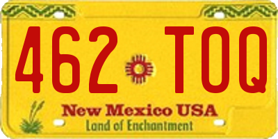 NM license plate 462TOQ