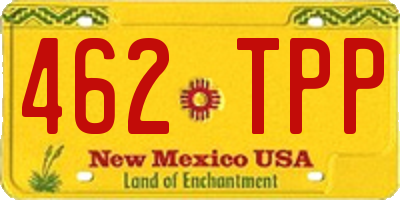 NM license plate 462TPP