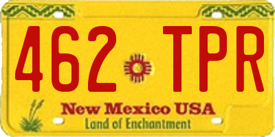 NM license plate 462TPR