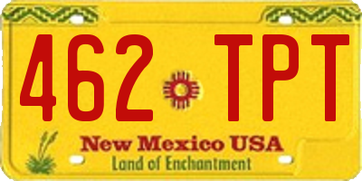 NM license plate 462TPT