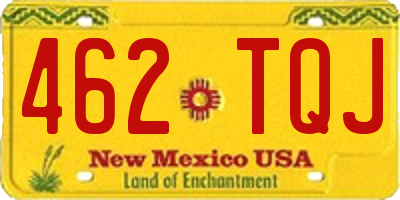NM license plate 462TQJ