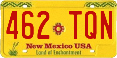 NM license plate 462TQN