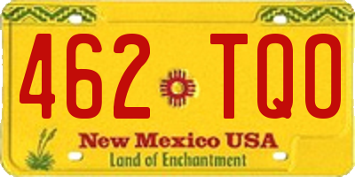 NM license plate 462TQO