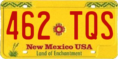 NM license plate 462TQS