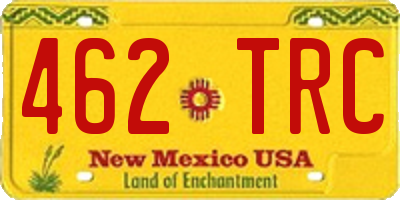 NM license plate 462TRC