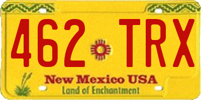NM license plate 462TRX