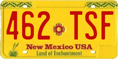 NM license plate 462TSF