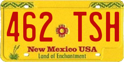 NM license plate 462TSH