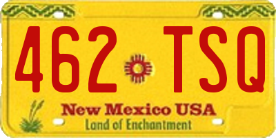 NM license plate 462TSQ