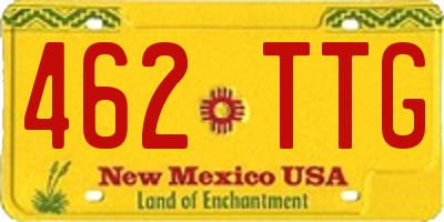 NM license plate 462TTG