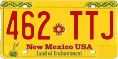 NM license plate 462TTJ