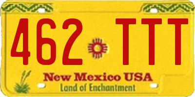 NM license plate 462TTT