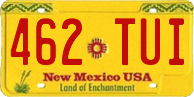 NM license plate 462TUI
