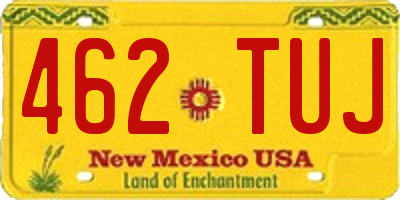 NM license plate 462TUJ