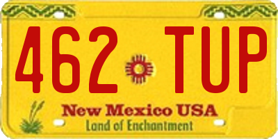 NM license plate 462TUP