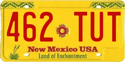 NM license plate 462TUT