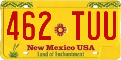 NM license plate 462TUU
