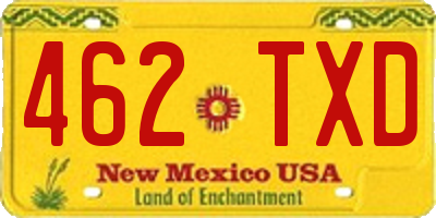 NM license plate 462TXD