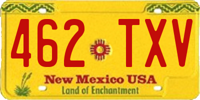 NM license plate 462TXV