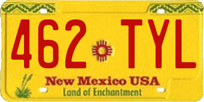 NM license plate 462TYL