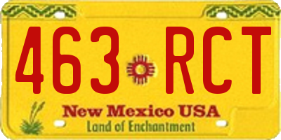 NM license plate 463RCT
