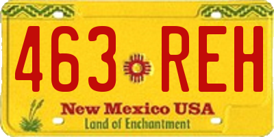 NM license plate 463REH