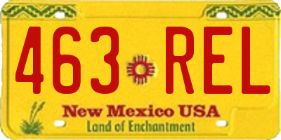 NM license plate 463REL