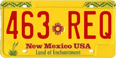 NM license plate 463REQ