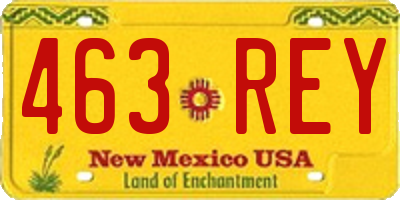NM license plate 463REY