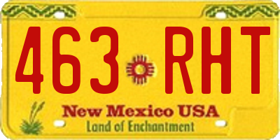 NM license plate 463RHT
