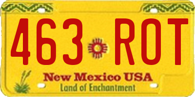 NM license plate 463ROT