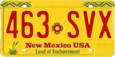NM license plate 463SVX