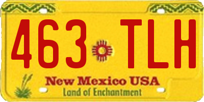 NM license plate 463TLH