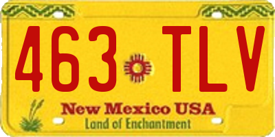 NM license plate 463TLV
