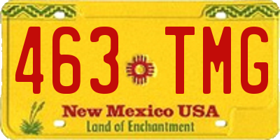 NM license plate 463TMG