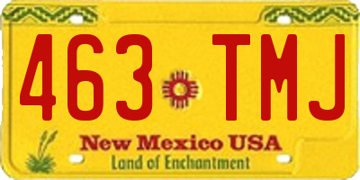 NM license plate 463TMJ