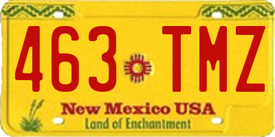 NM license plate 463TMZ
