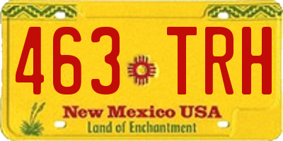 NM license plate 463TRH