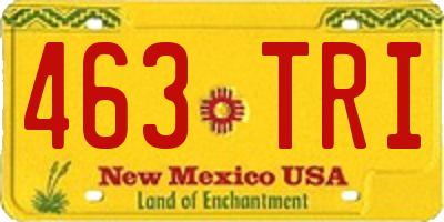 NM license plate 463TRI
