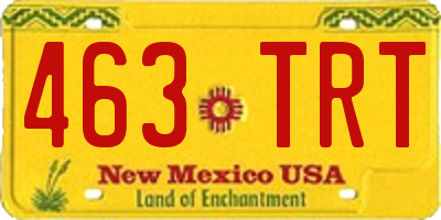 NM license plate 463TRT