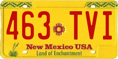 NM license plate 463TVI