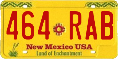 NM license plate 464RAB