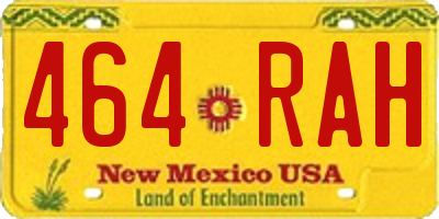 NM license plate 464RAH