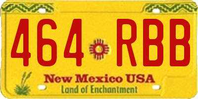 NM license plate 464RBB