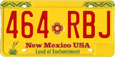 NM license plate 464RBJ