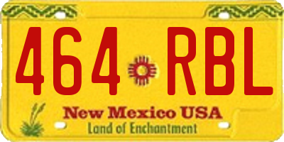 NM license plate 464RBL