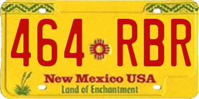 NM license plate 464RBR